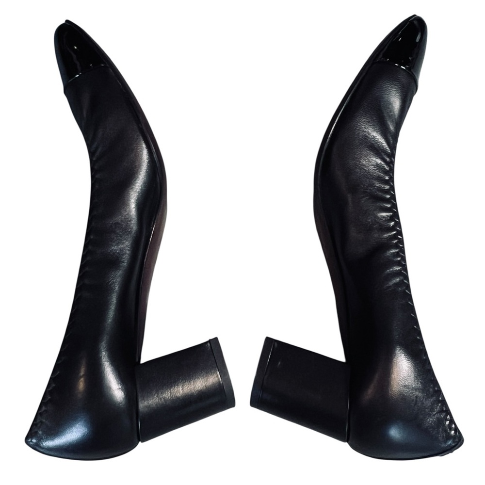AGL Attilio Giusti Leombruni Women’s Sz 7.5 Black Leather Classic Cap Toe Pump - Picture 9 of 12
